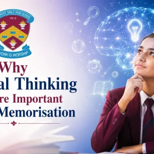 School Girl Critically Thinking
